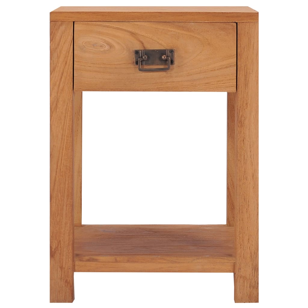 sengebord 35x35x50 cm massivt teaktræ