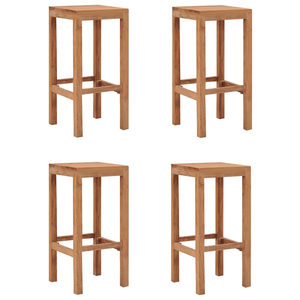 barstole 4 stk. massivt teaktræ