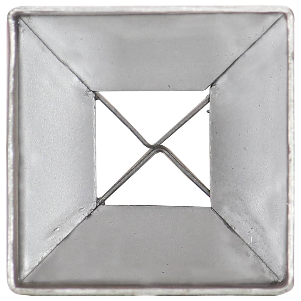 jordpløkker 6 stk. 7 x 7 x 75 cm galvaniseret stål sølvfarvet
