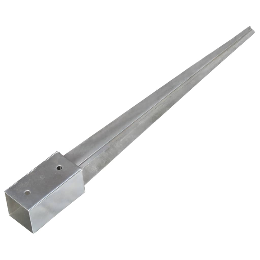 jordpløkker 12 stk. 7 x 7 x 75 cm galvaniseret stål sølvfarvet