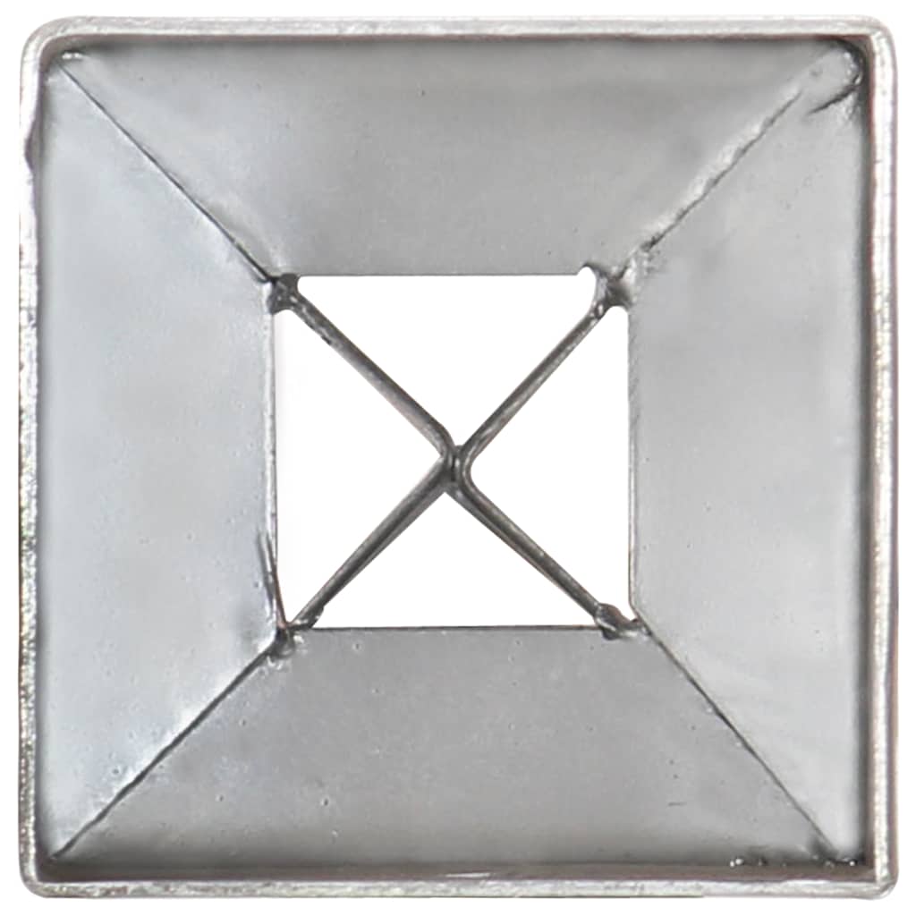 jordpløkker 6 stk. 7 x 7 x 90 cm galvaniseret stål sølvfarvet