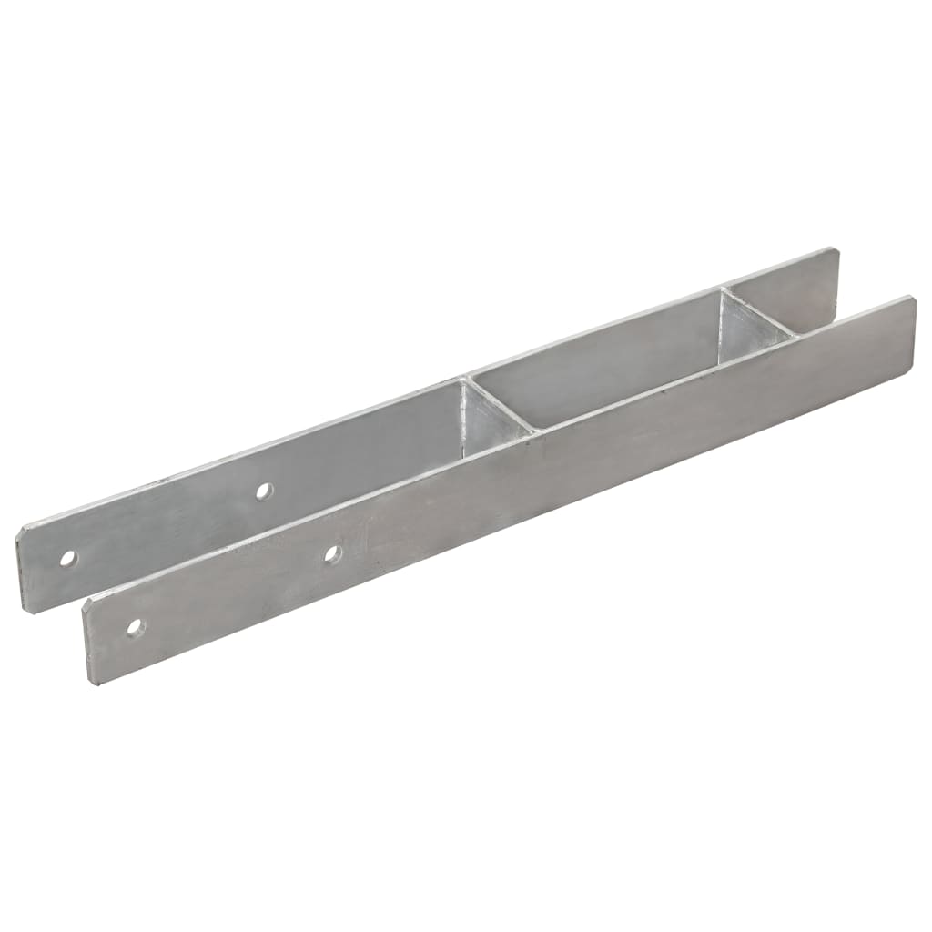 hegnspløkker 6 stk. 7x6x60 cm galvaniseret stål sølvfarvet