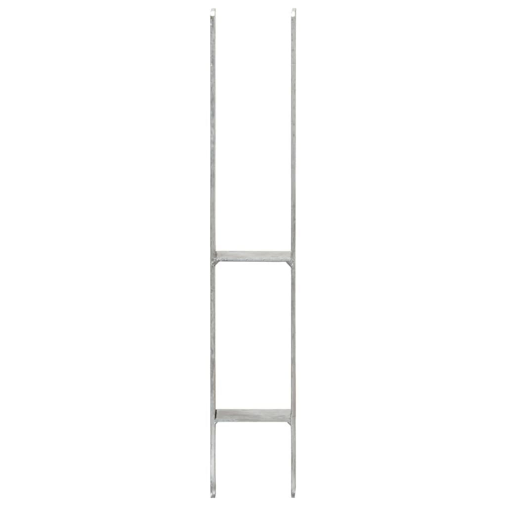 hegnspløkker 6 stk. 9x6x60 cm galvaniseret stål sølvfarvet