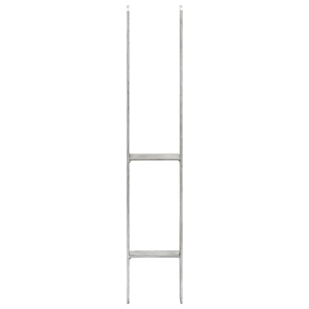 hegnspløkker 6 stk. 10x6x60 cm galvaniseret stål sølvfarvet