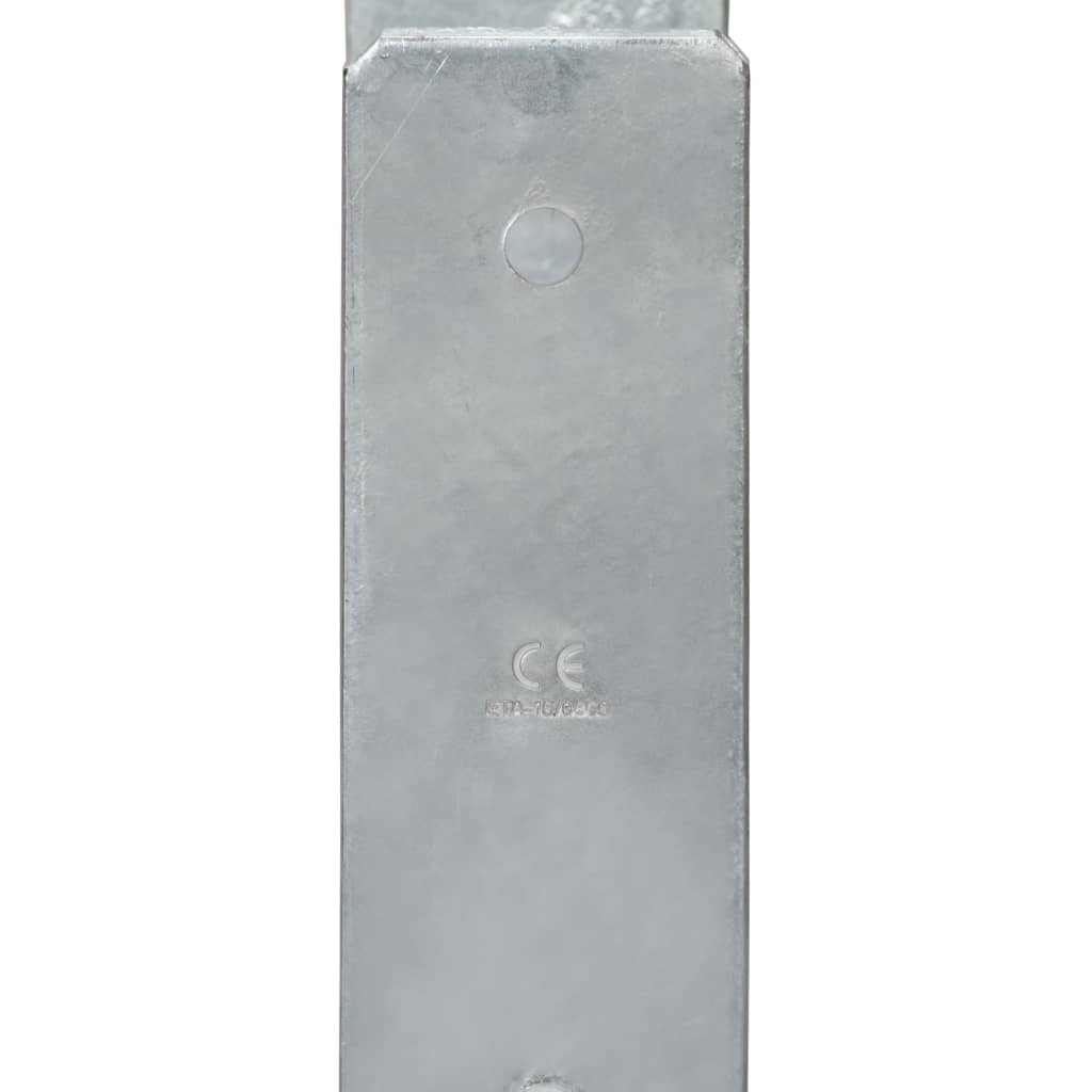 hegnspløkker 6 stk. 10x6x60 cm galvaniseret stål sølvfarvet