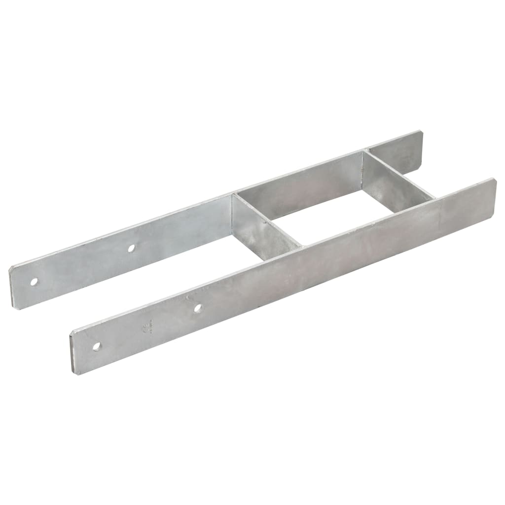 hegnspløkker 6 stk. 14x6x60 cm galvaniseret stål sølvfarvet