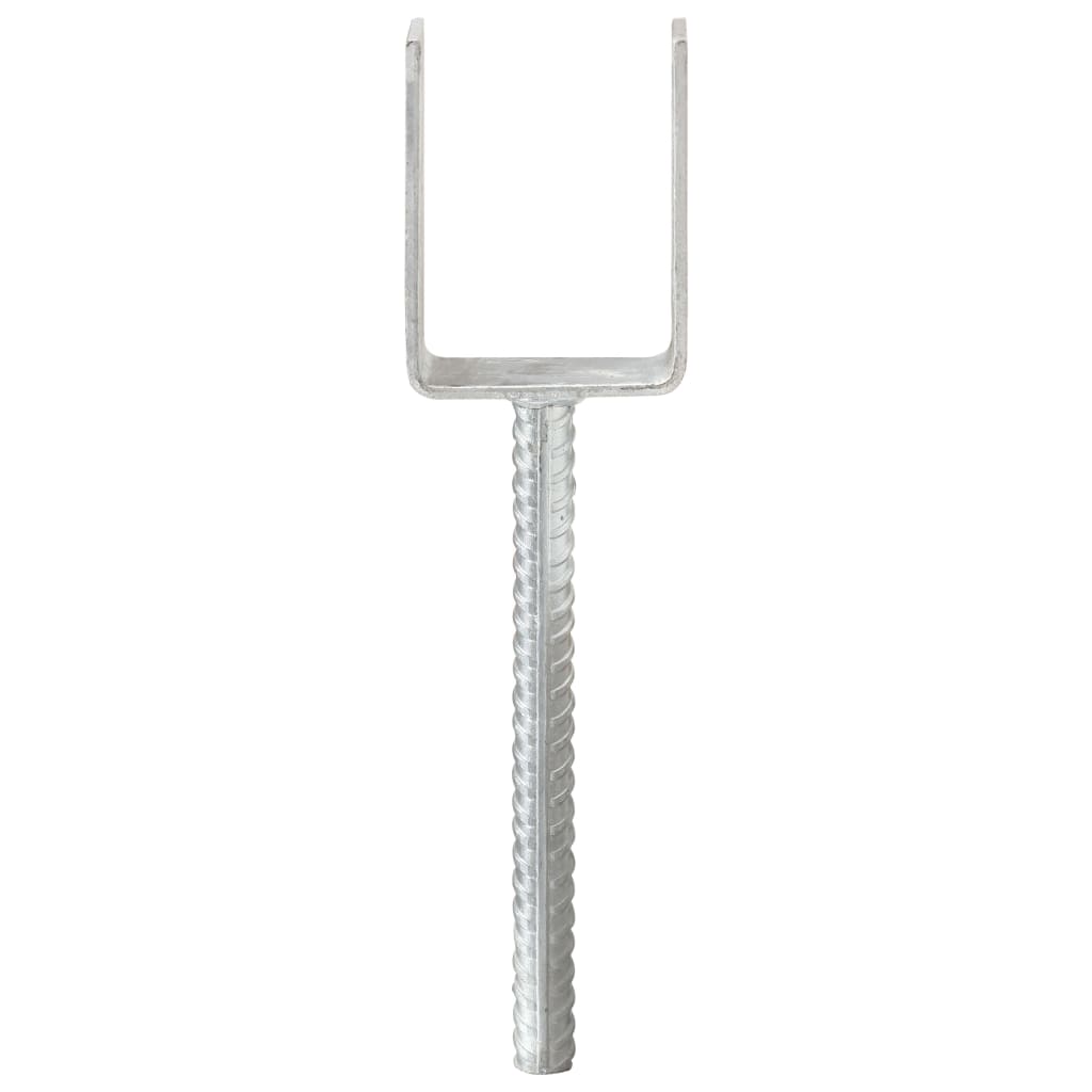 hegnspløkker 6 stk. 7x6x30 cm galvaniseret stål sølvfarvet