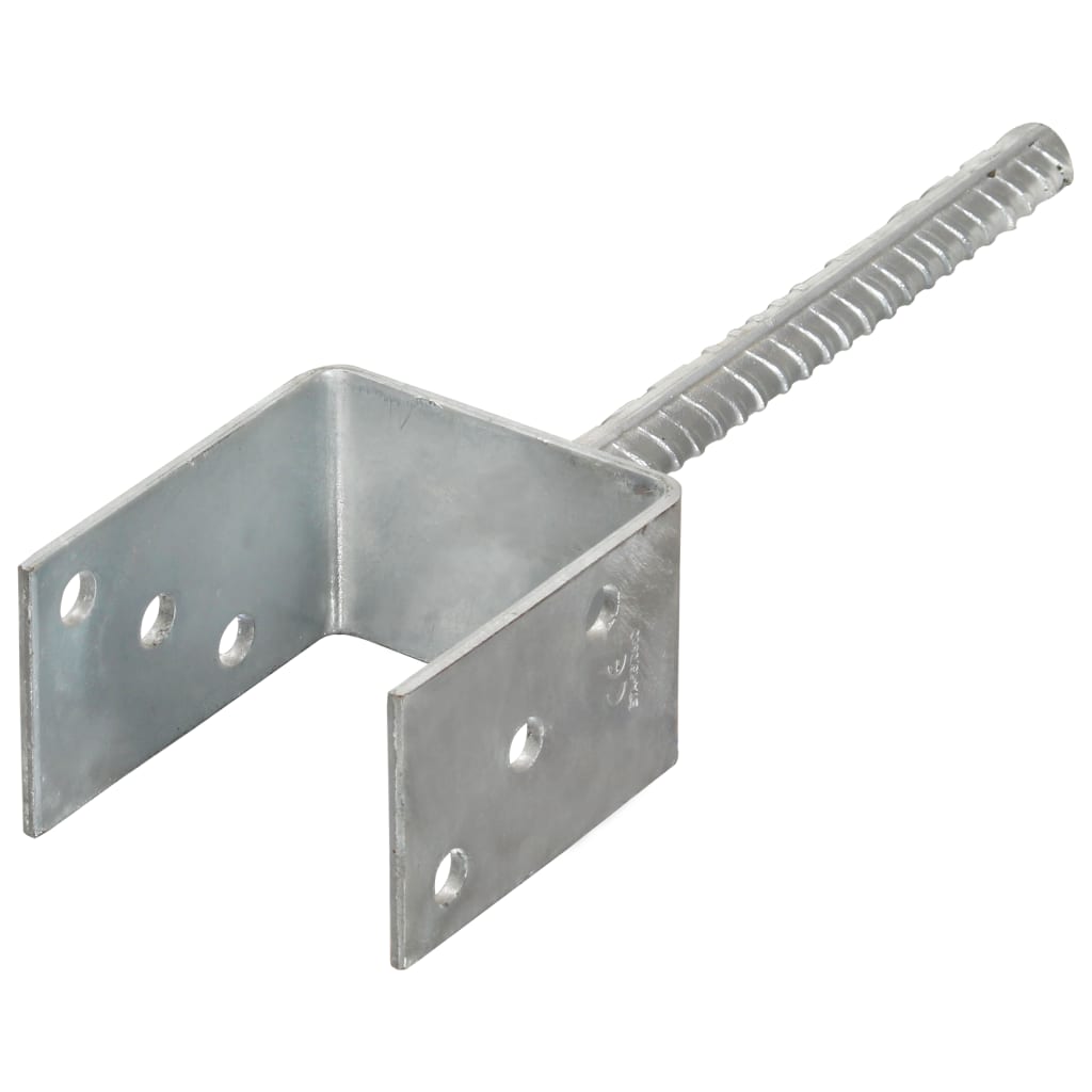 hegnspløkker 6 stk. 8x6x30 cm galvaniseret stål sølvfarvet