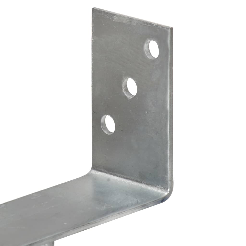 hegnspløkker 6 stk. 8x6x30 cm galvaniseret stål sølvfarvet