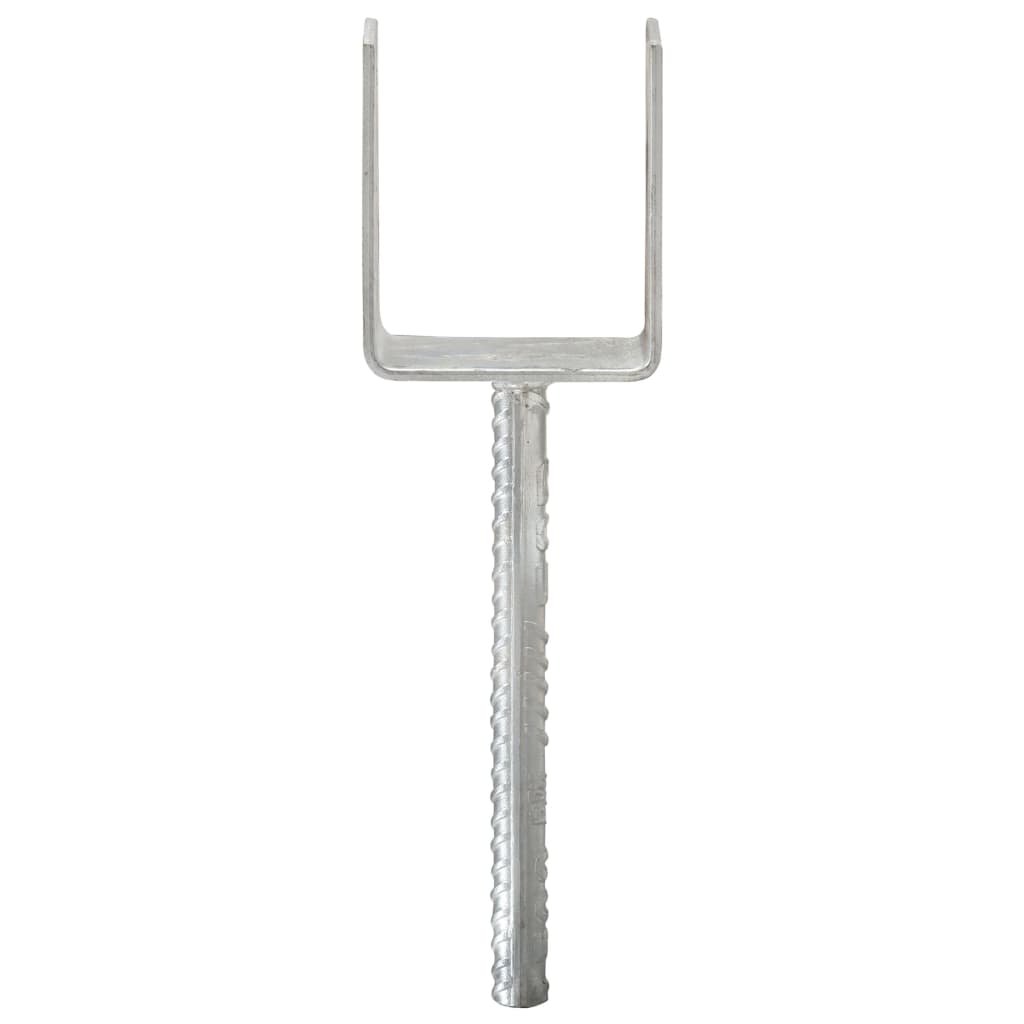 hegnspløkker 6 stk. 10x6x30 cm galvaniseret stål sølvfarvet