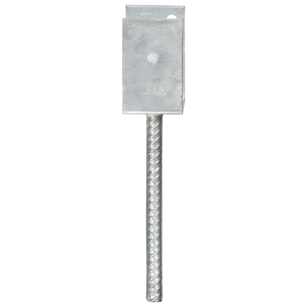 hegnspløkker 6 stk. 12x6x30 cm galvaniseret stål sølvfarvet
