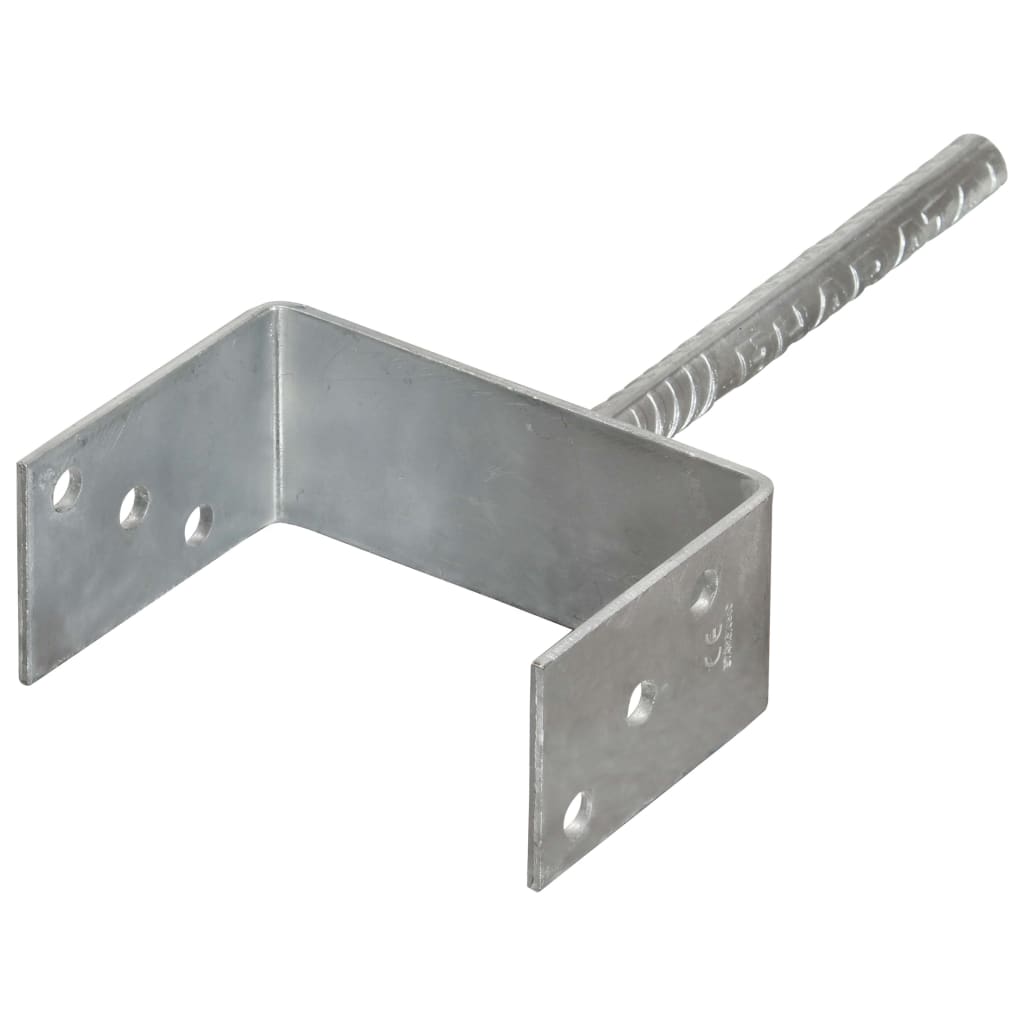 hegnspløkker 6 stk. 14x6x30 cm galvaniseret stål sølvfarvet