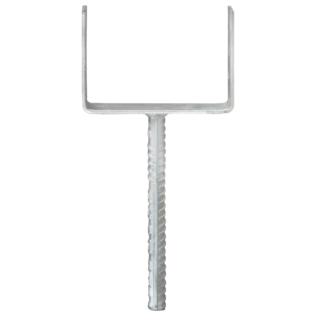 hegnspløkker 6 stk. 14x6x30 cm galvaniseret stål sølvfarvet