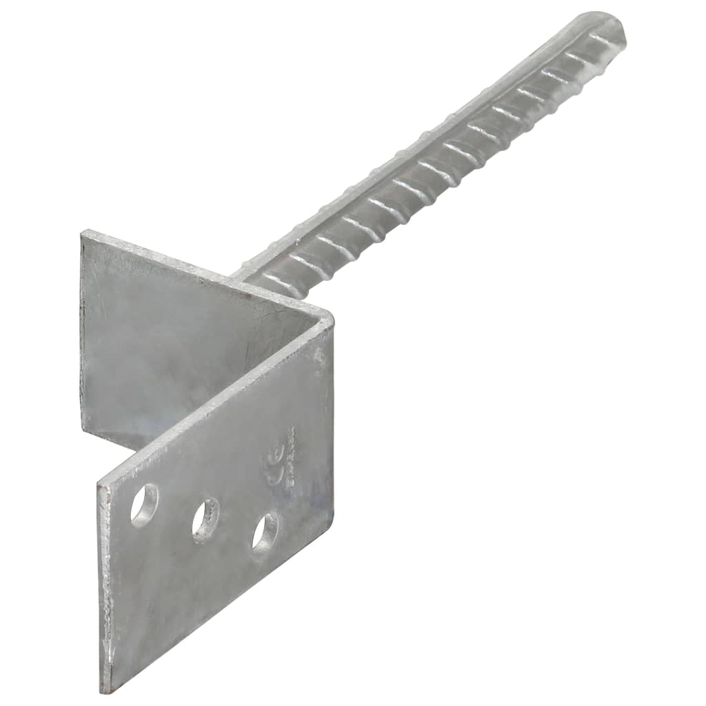 hegnspløkker 6 stk. 8x6x30 cm galvaniseret stål sølvfarvet