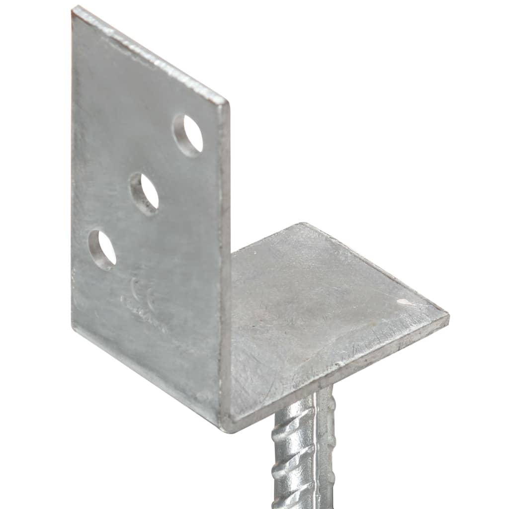 hegnspløkker 6 stk. 8x6x30 cm galvaniseret stål sølvfarvet