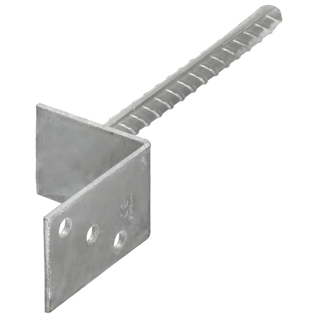 hegnsankre 12 stk. sølv 8x6x30 cm galvaniseret stål