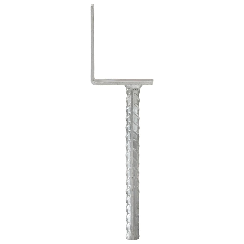 hegnsankre 12 stk. sølv 8x6x30 cm galvaniseret stål