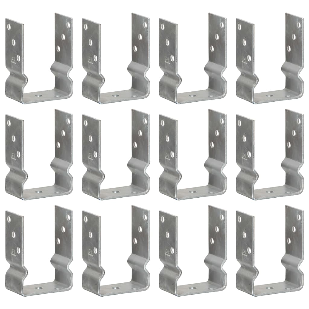 hegnsankre 12 stk. sølv 10x6x15 cm galvaniseret stål