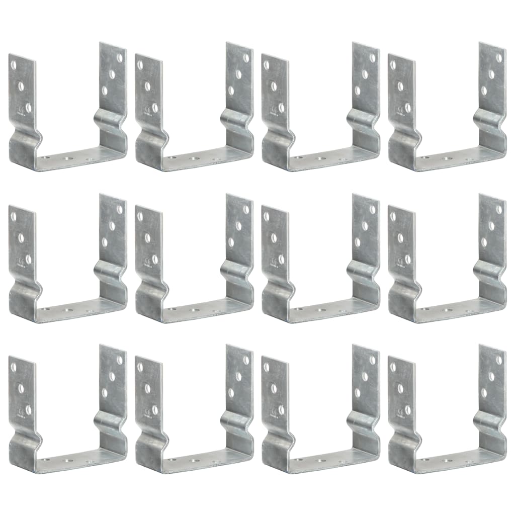 jordankre 12 stk. 14x6x15 cm galvaniseret stål sølvfarvet