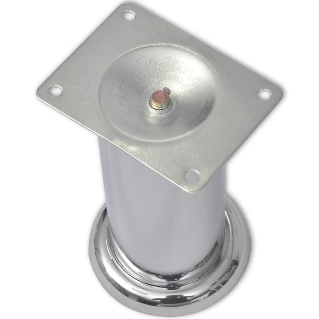 runde sofaben i krom 8 stk. 120 mm