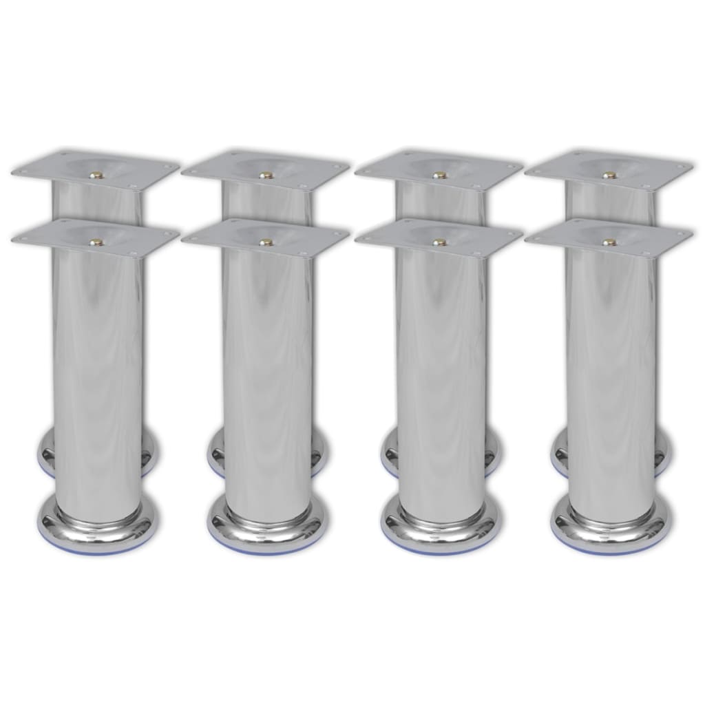 runde sofaben i krom 8 stk. 180 mm