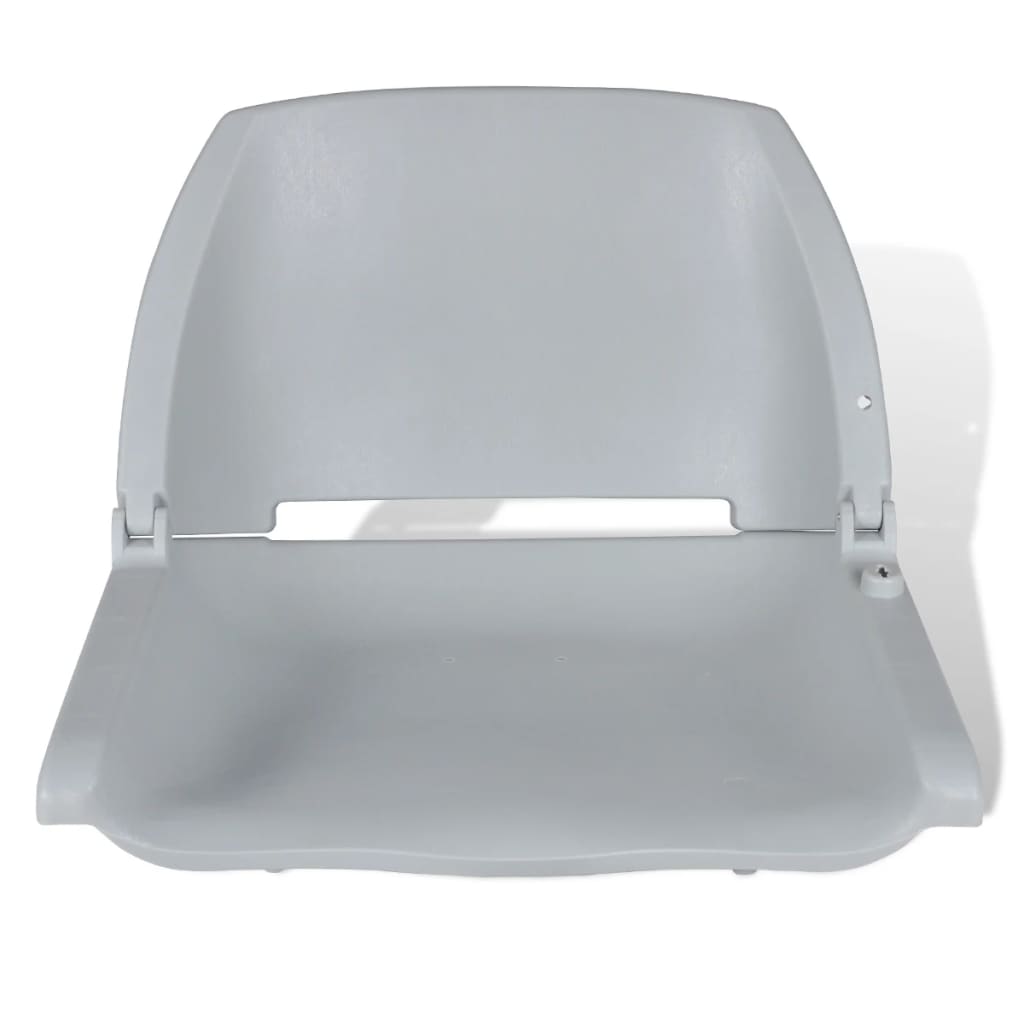 bådsæder 2 stk. m. foldbart ryglæn uden pude 41x51x48 cm grå