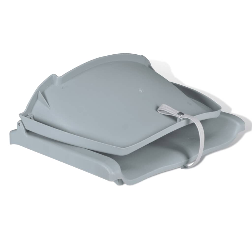 bådsæder 2 stk. m. foldbart ryglæn uden pude 41x51x48 cm grå