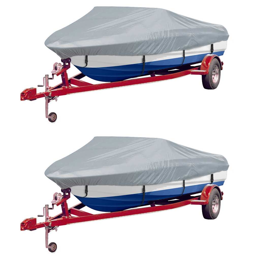 båddækken 2 stk. 610-671 cm længde, 254 cm bredde grå