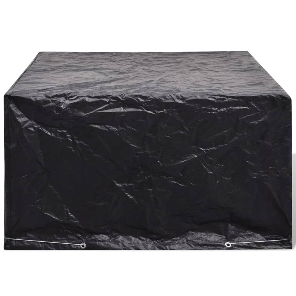 møbelovertræk 2 stk. 6 pers. polyrattansæt 8 huller 172x113 cm