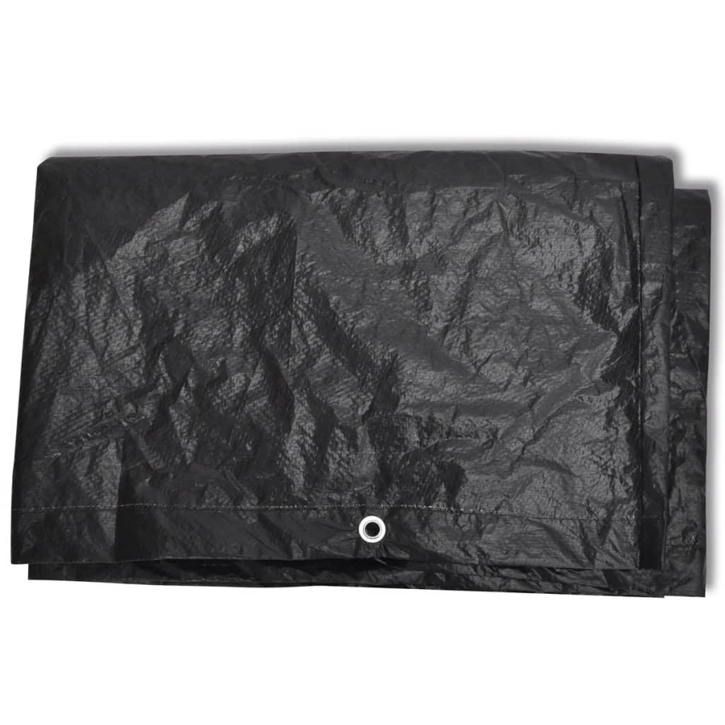 havemøbelovertræk 2 stk. 8-pers. sæt 10 snørehuller 229x113 cm