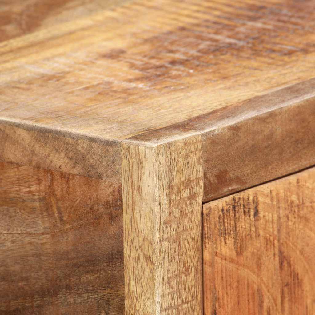 konsolbord 90x30x75 cm massivt genbrugstræ guldfarvet
