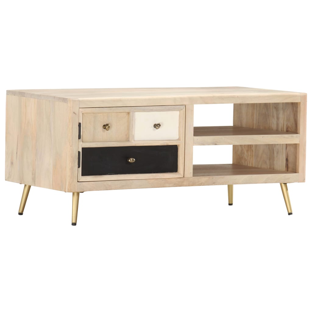 sofabord 90 x 45 x 40 cm massivt mangotræ