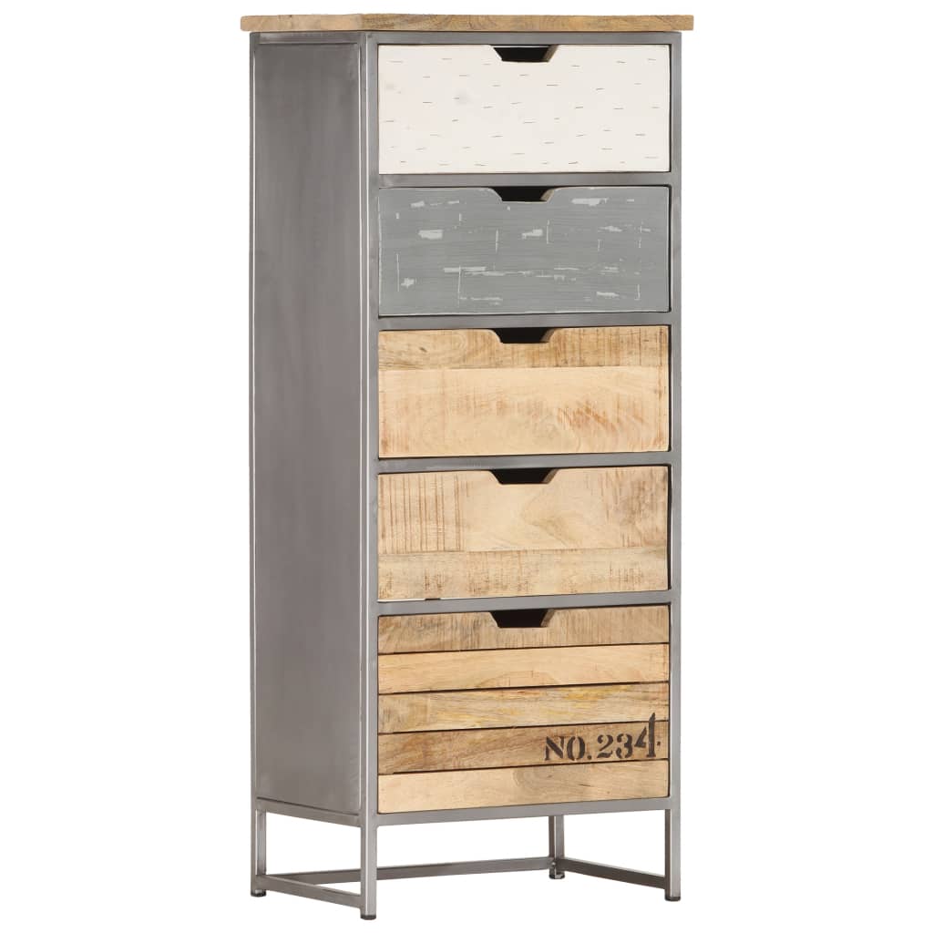 kommode 45x30x105 cm massivt mangotræ