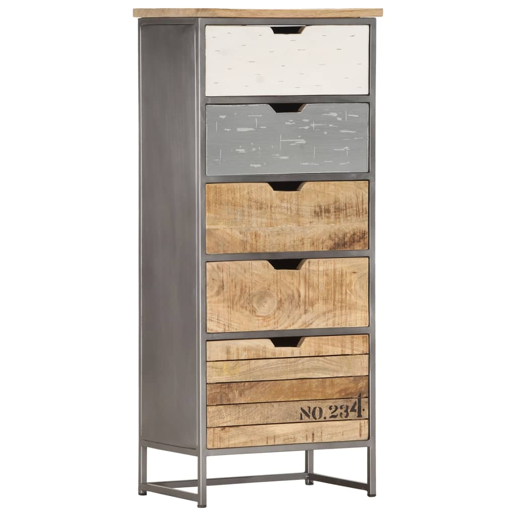 kommode 45x30x105 cm massivt mangotræ