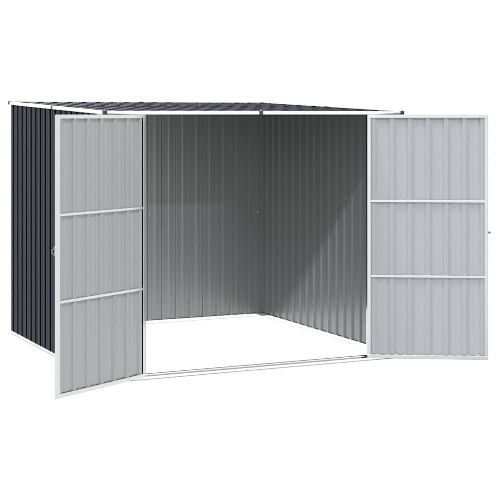 haveskur 195x198x159 cm galvaniseret stål antracitgrå