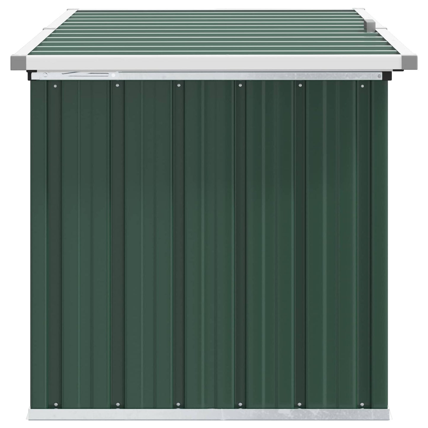 opbevaringskasse til haven grøn 129x67x65 cm