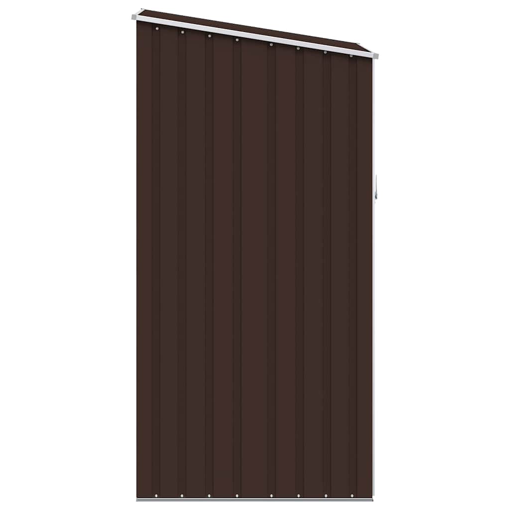 haveskur 87x98x159 cm galvaniseret stål brun