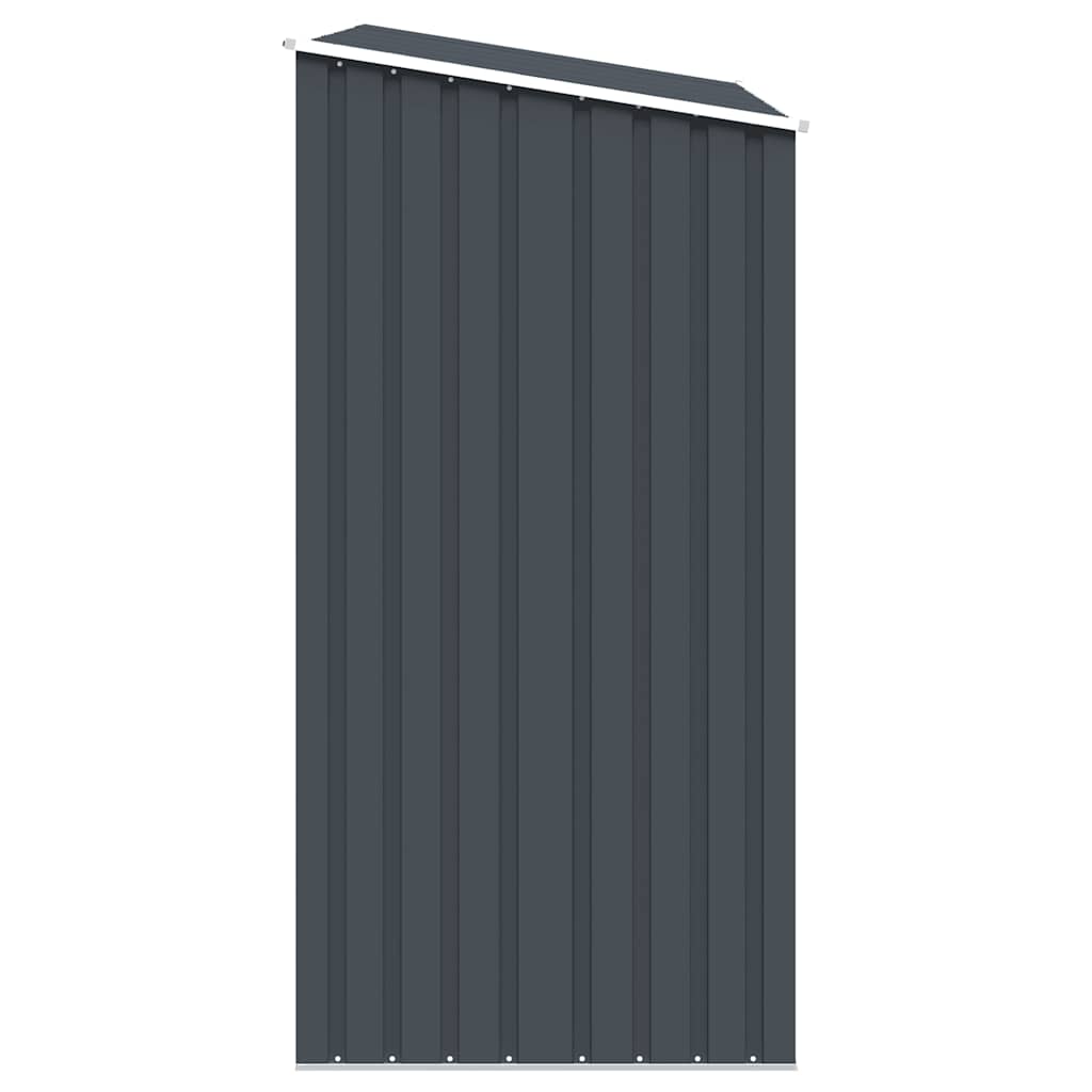brændeskur 245x98x159 cm galvaniseret stål antracitgrå