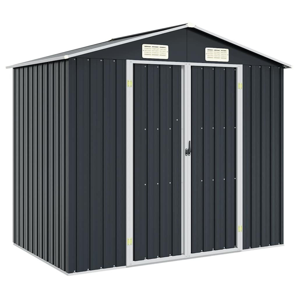 haveskur 205x129x183 cm galvaniseret stål antracitgrå