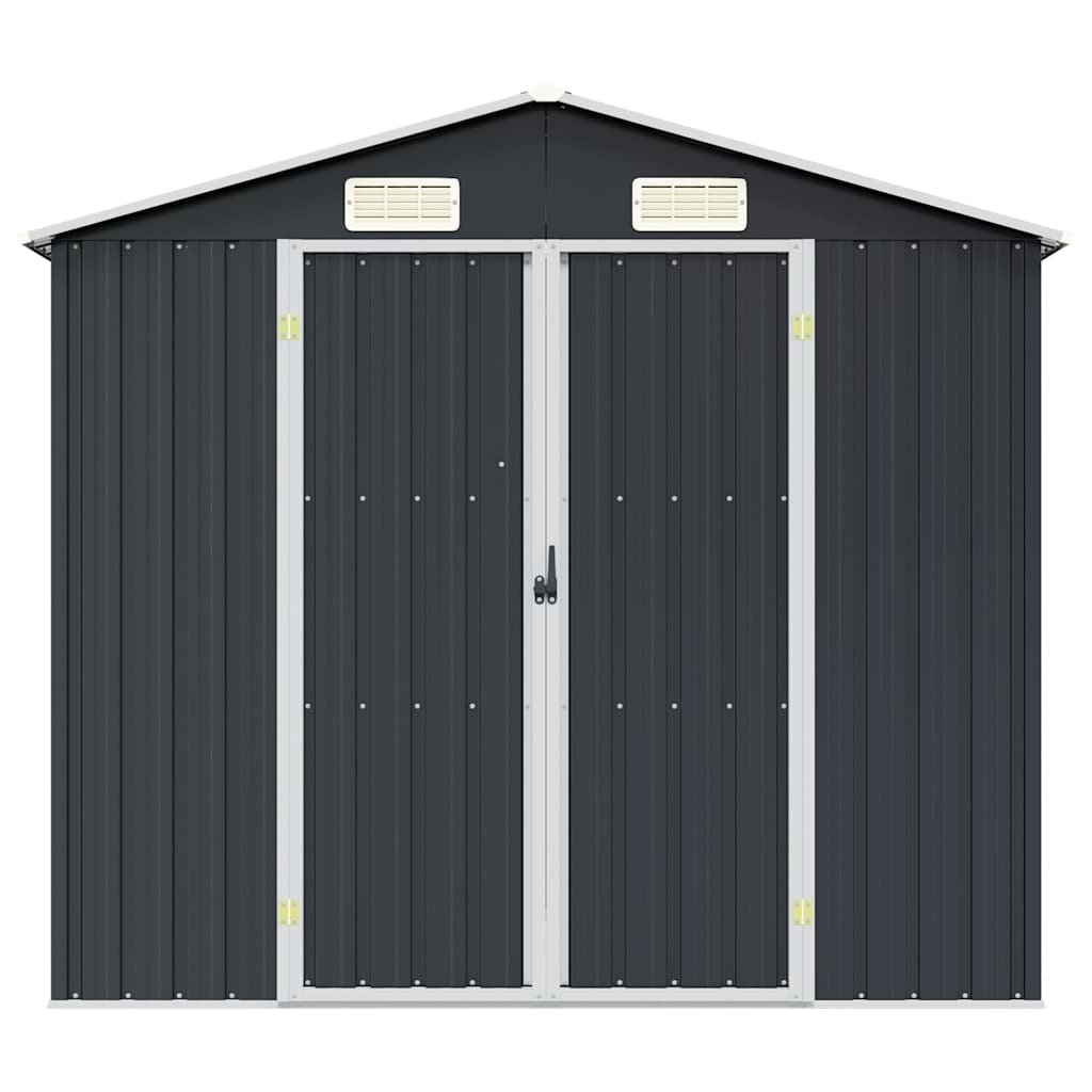 haveskur 205x129x183 cm galvaniseret stål antracitgrå