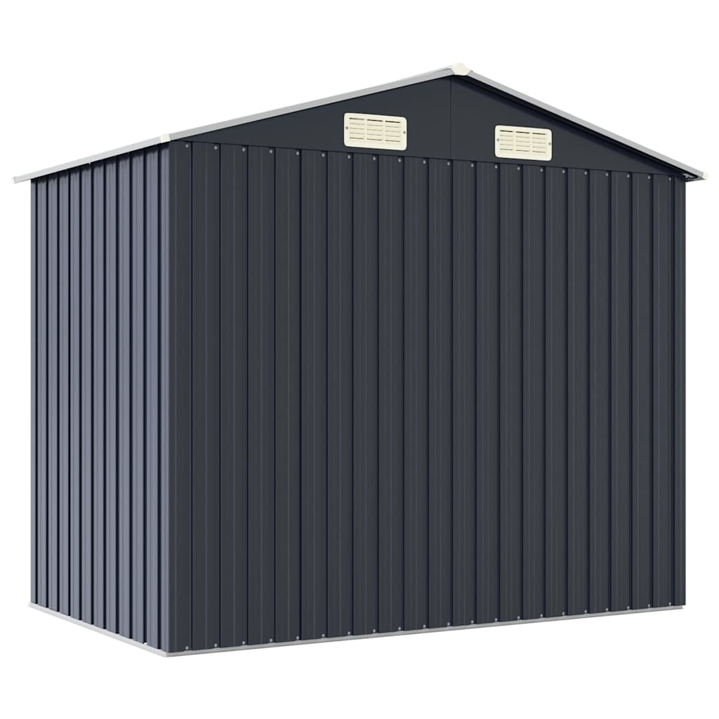 haveskur 205x129x183 cm galvaniseret stål antracitgrå