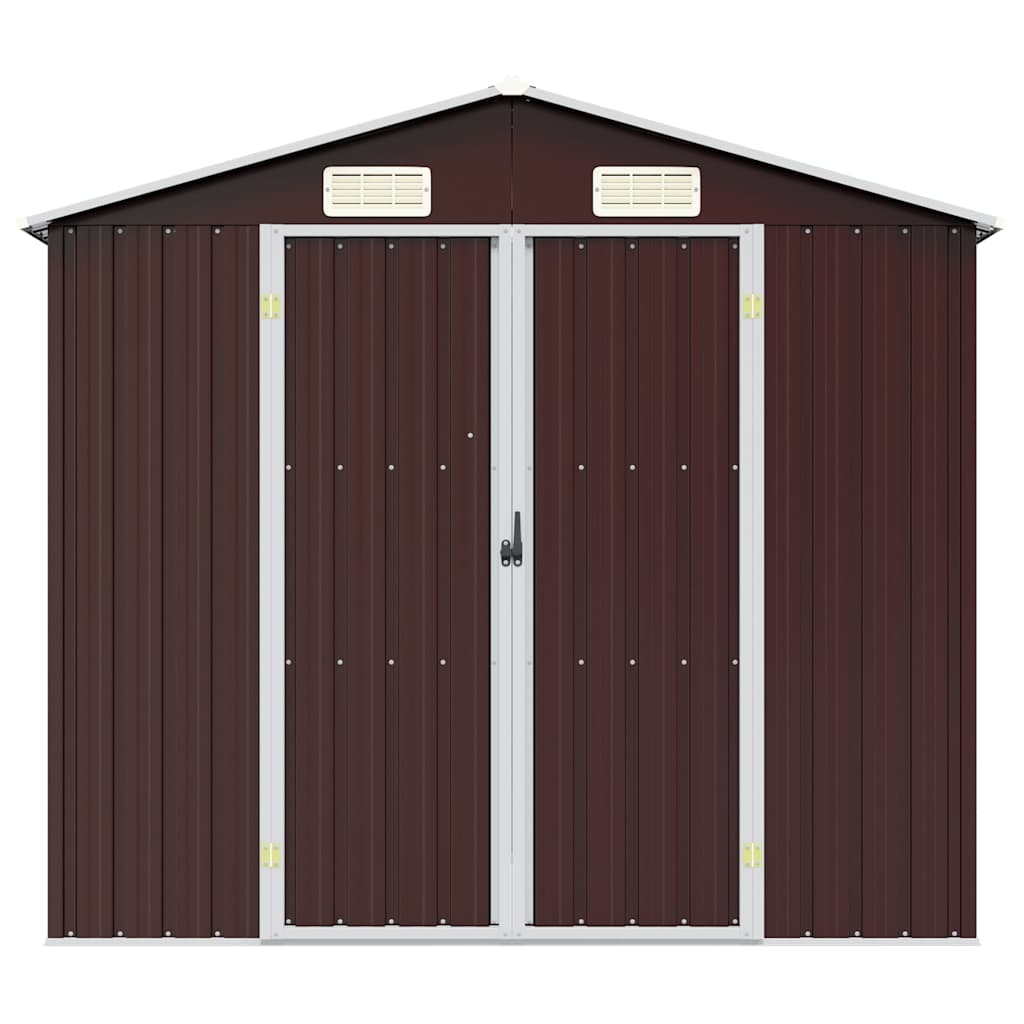 haveskur 205x129x183 cm galvaniseret stål brun