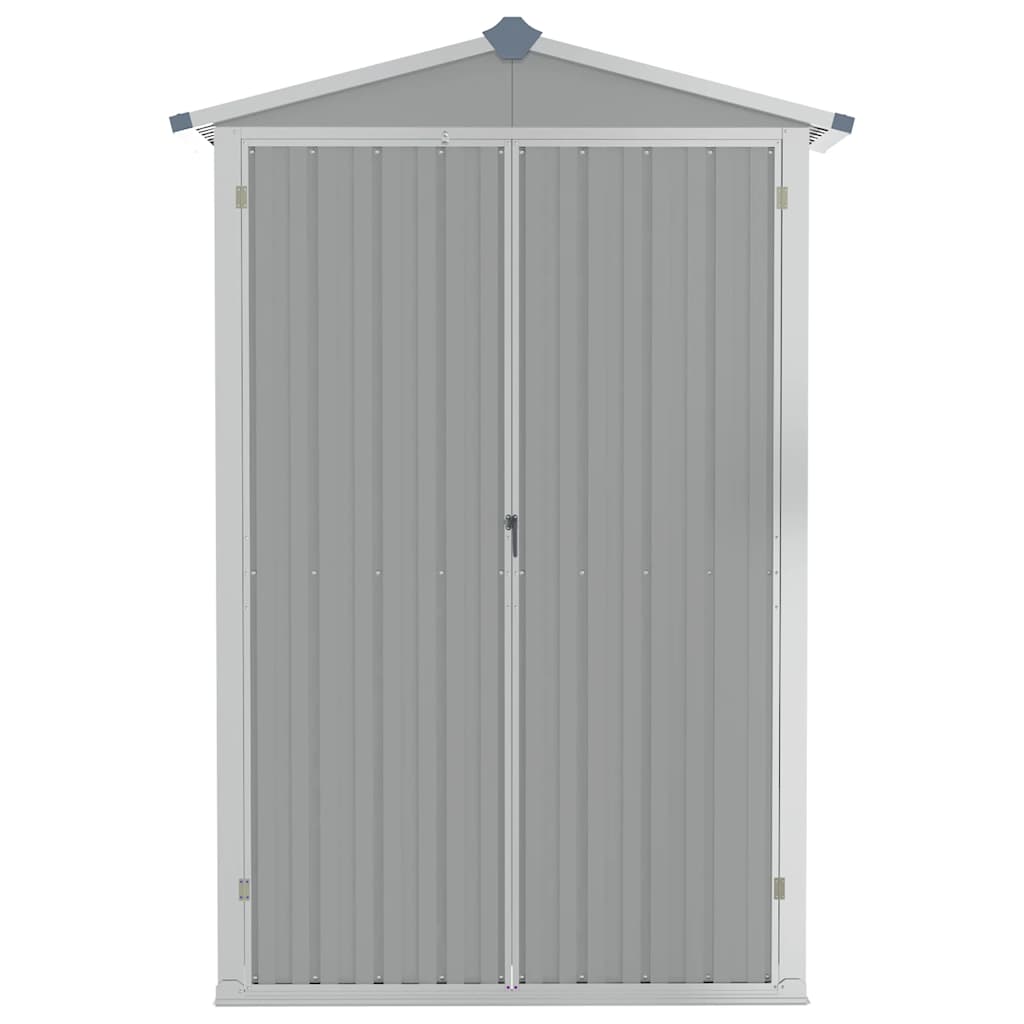 haveskur 116x45x175 cm galvaniseret stål grå