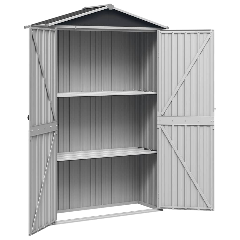 haveskur 116x45x175 cm galvaniseret stål antracitgrå
