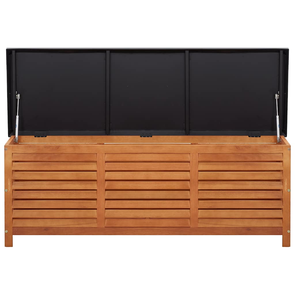 opbevaringskasse til haven 150x50x55 cm massivt eukalyptustræ