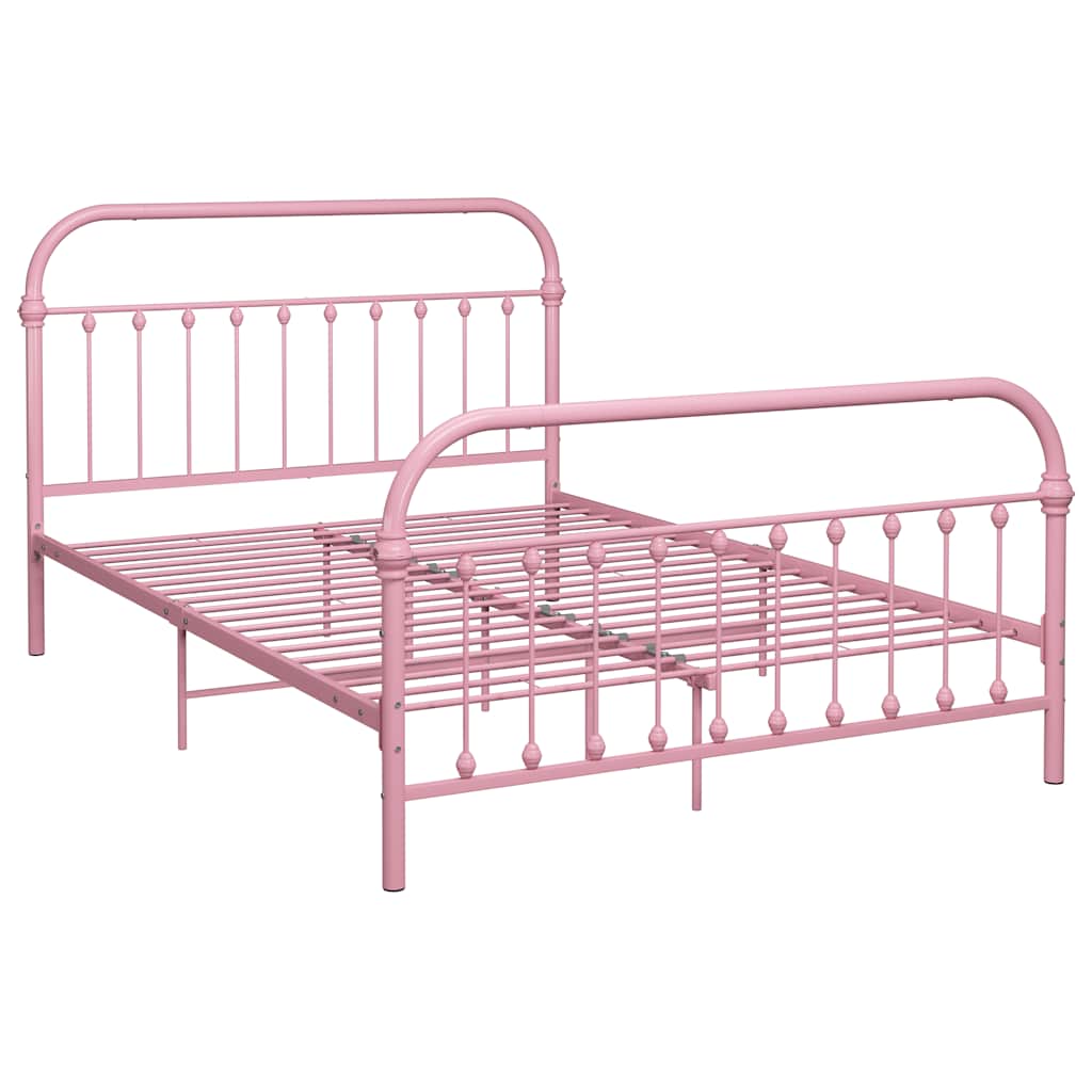 sengestel 120x200 cm metal pink