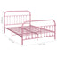 sengestel 120x200 cm metal pink