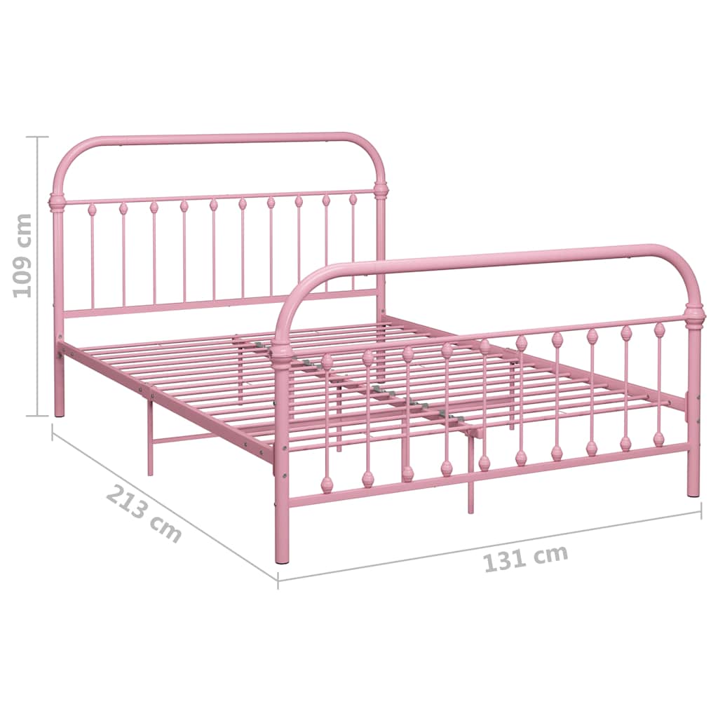 sengestel 120x200 cm metal pink