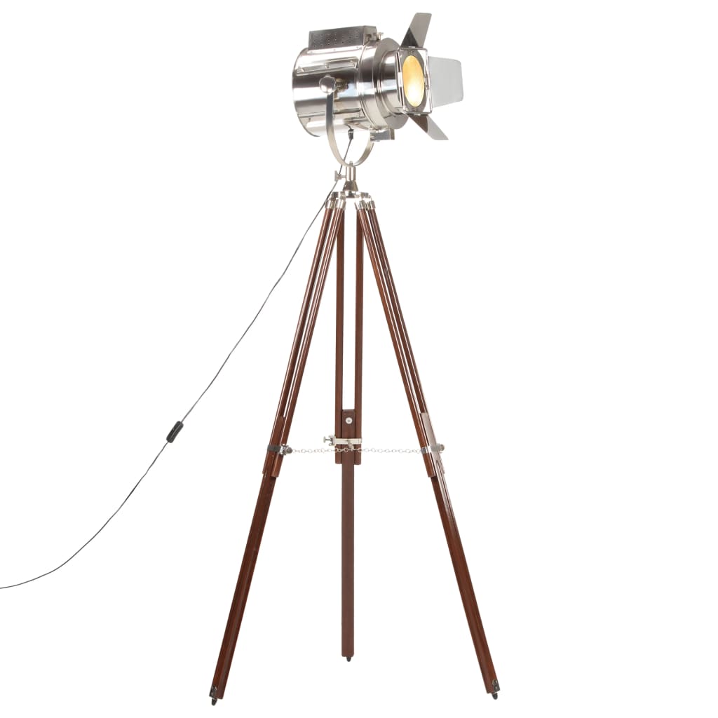 gulvlampe med trefod 180 cm massivt mangotræ