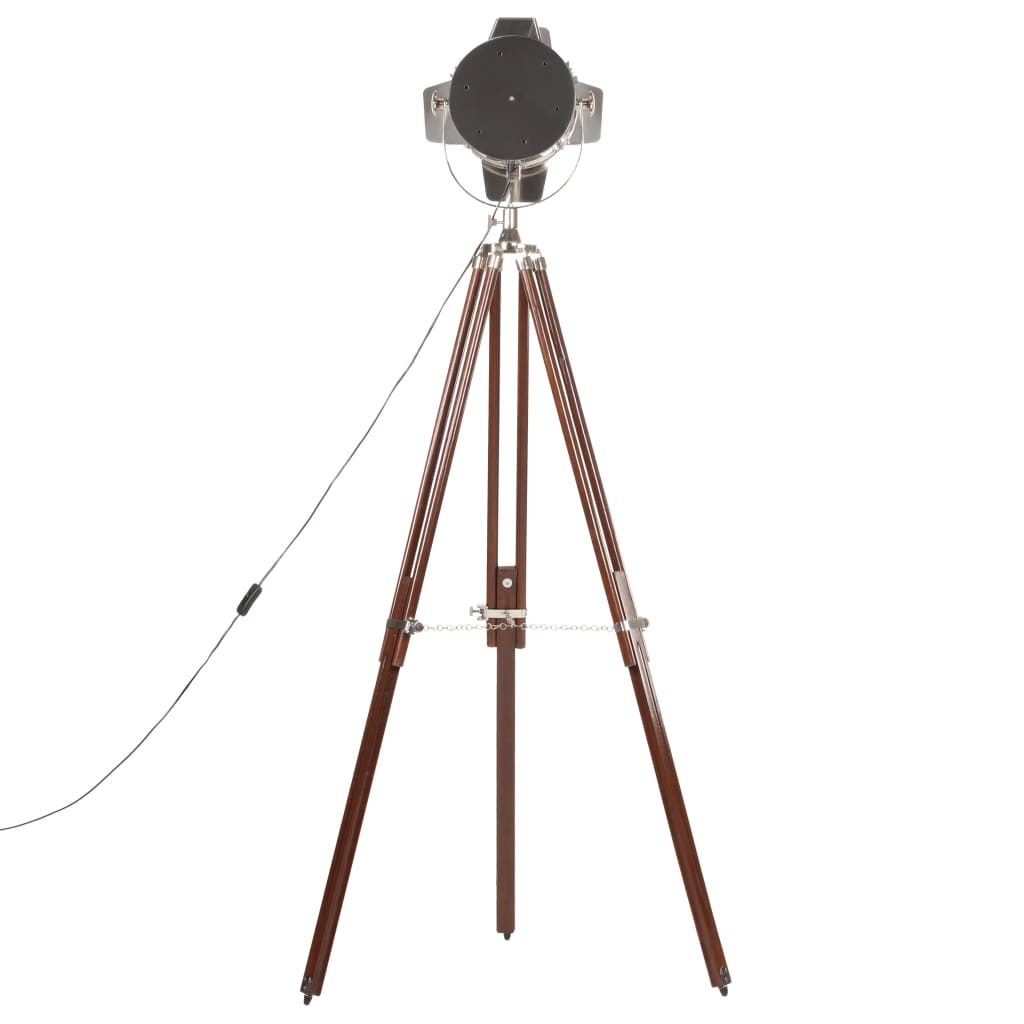 gulvlampe med trefod 180 cm massivt mangotræ